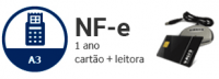 NFE|NFCE A3 DE 1 ANO EM CARTÃO + LEITORA