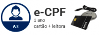 E-CPF A3 DE 1 ANO EM CARTÃO + LEITOR